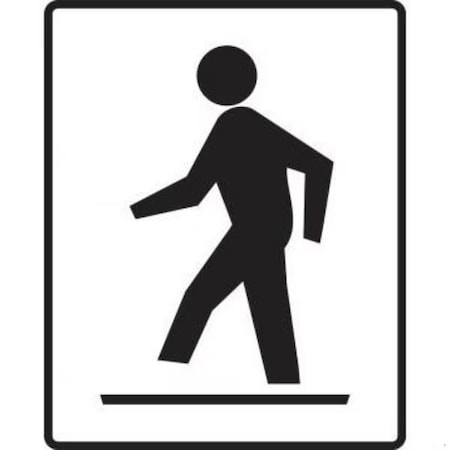 Accuform TRAFFIC SIGN  PEDESTRIAN TRAFFIC 30 in  X FRW120RA